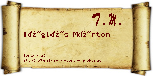 Téglás Márton névjegykártya