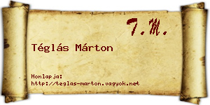 Téglás Márton névjegykártya